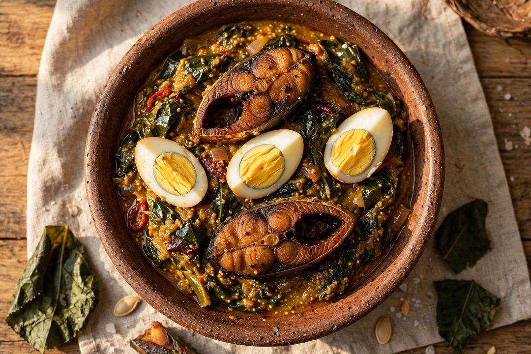 Kontomire Stew — Ghanaian dish at Volta Kitchen