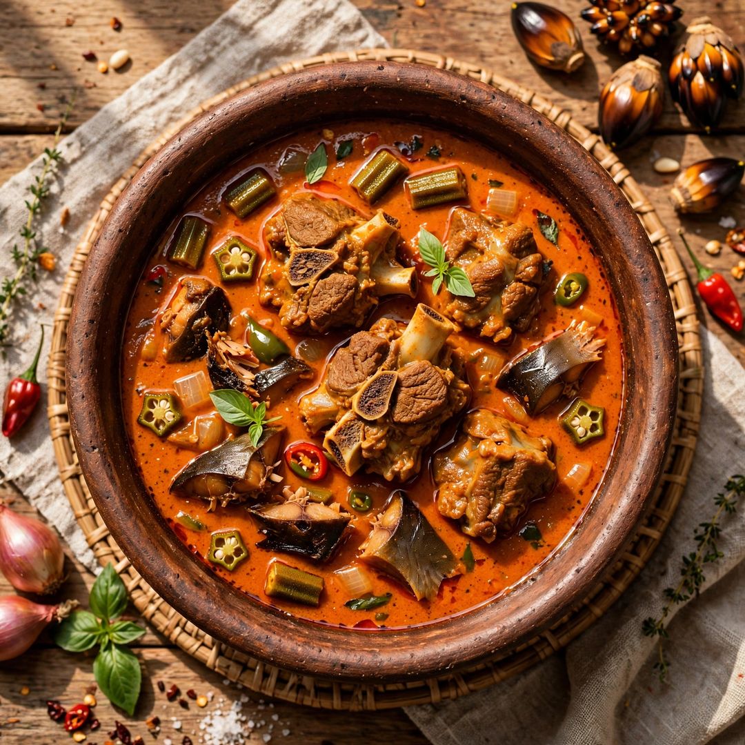 Palm Nut Soup — Ghanaian dish at Volta Kitchen