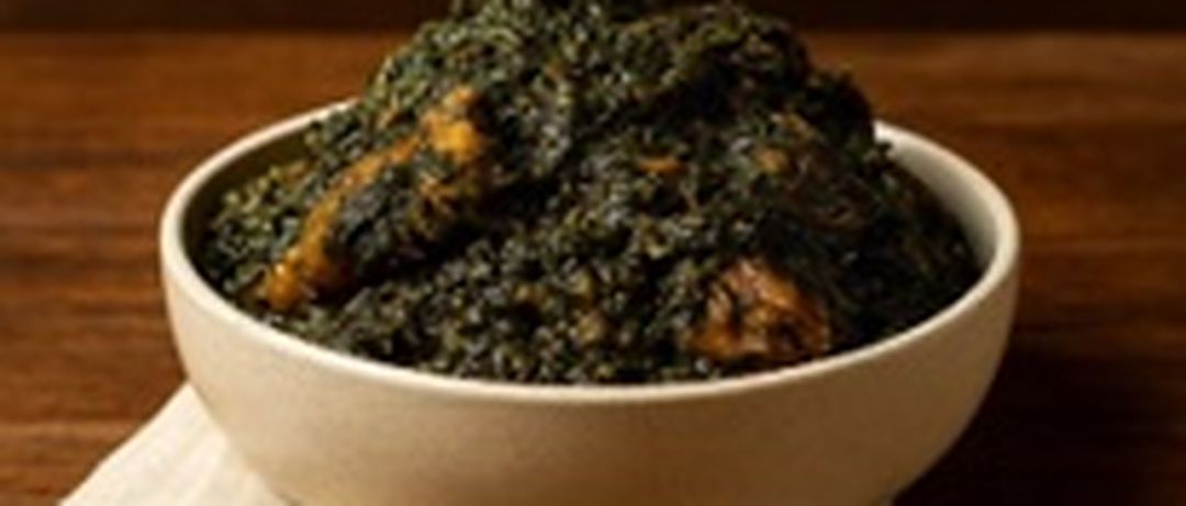 Afang Soup — Nigerian dish at Volta Kitchen